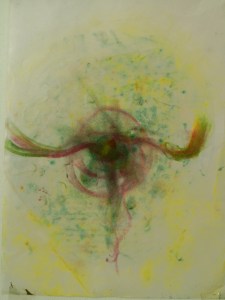 Flying Bird-Man soft pastel by Spiekly