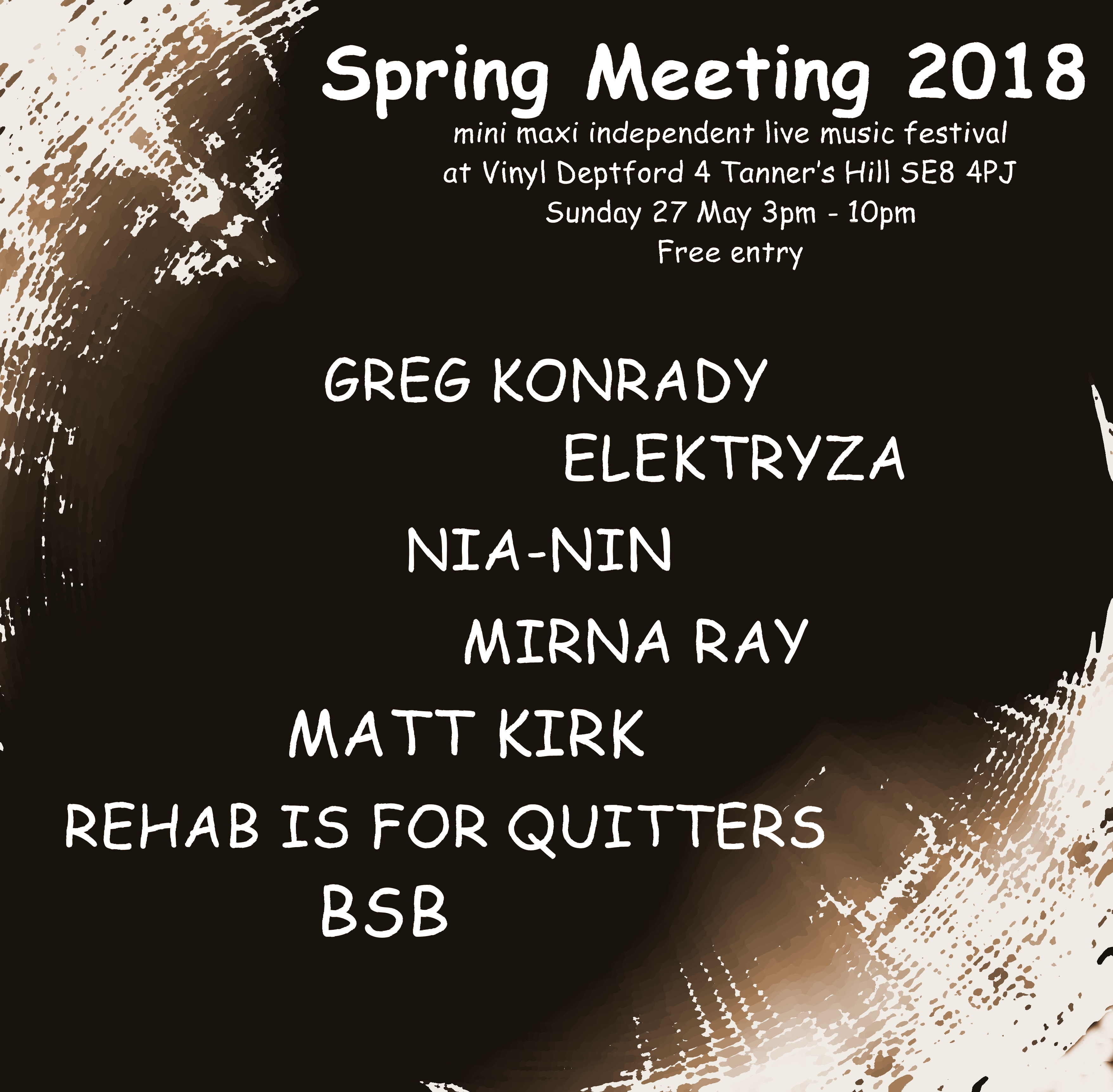 Vinyl Deptford-independent music festival-London-27 May-2018-reverse